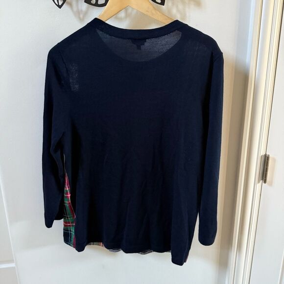 Talbots Merino Wool Tartan Plaid Rhinestone Embellished Scottish Terrier Dog XL - Picture 5 of 10